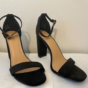 Black Ankle Strap Sandals with heels
